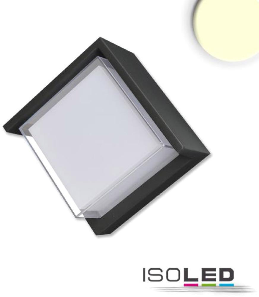 ISOLED LED Wandleuchte eckig 6W, IP54, sandschwarz, warmweiß Bild 1