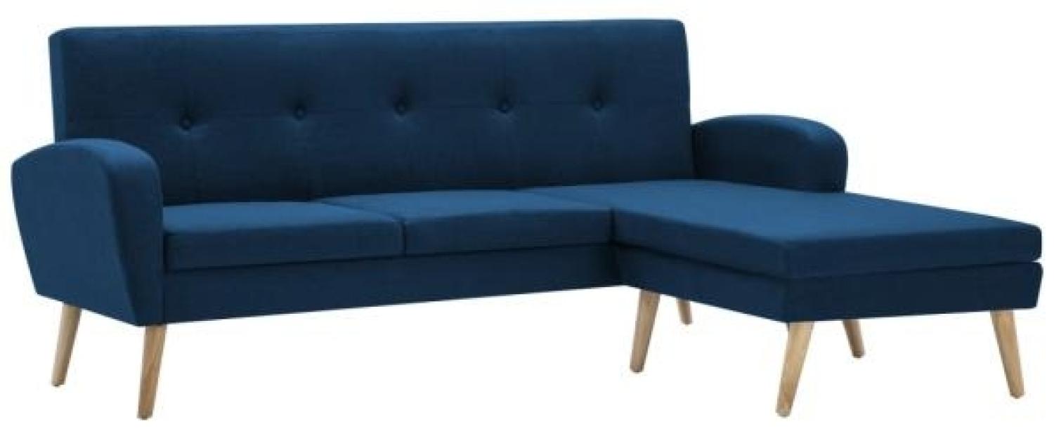 vidaXL Sofa in L-Form Stoffbezug 186 x 136 x 79 cm Blau Bild 1