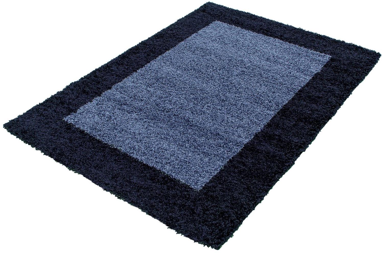 Shaggy Teppich LIFE NAVY 120 X 120cm Rund Bild 1