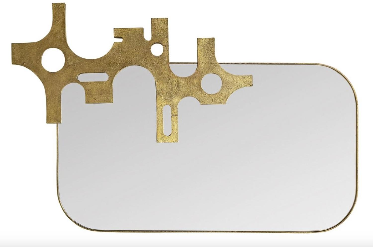 Casa Padrino Luxus Designer Spiegel Bronze - Gold Optik 81 x 54 cm - Art Design Bild 1