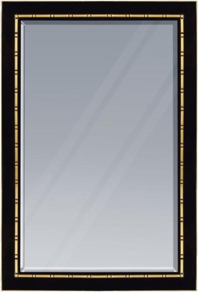 Casa Padrino Luxus Wandspiegel Schwarz / Gold 81 x H. 106 cm - Luxus Kollektion Bild 1