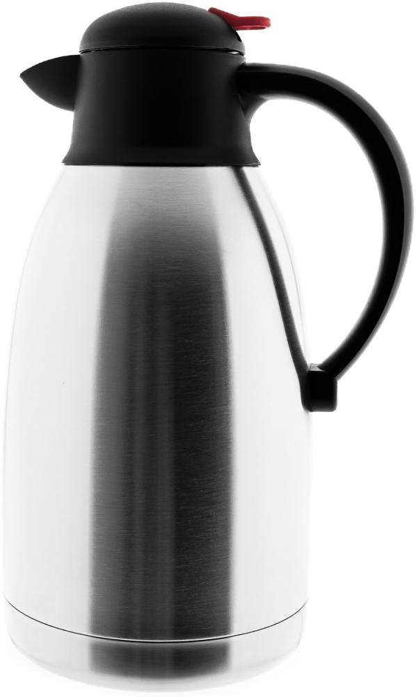 Isolierkanne Thermoskanne aus Edelstahl Kaffeekanne Teekanne in Silber 3,0L Bild 1