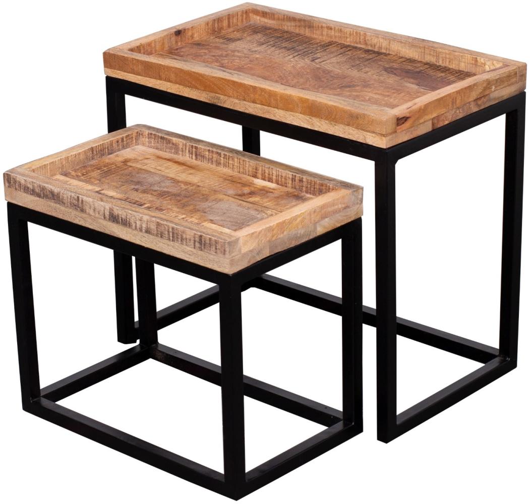 Couchtisch Lecce - 2er Set - Mangoholz natur Bild 1