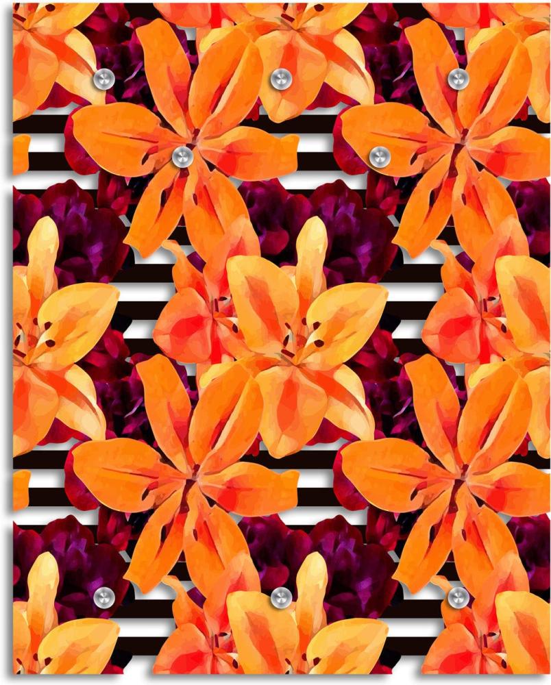 Queence Garderobe - "Dalay" Druck auf hochwertigem Arcylglas inkl. Edelstahlhaken und Aufhängung, Format: 100x120cm Bild 1
