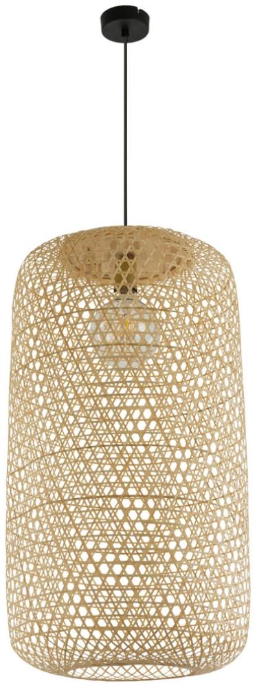 LED Pendelleuchte, Bambus-Geflecht, 39 cm, MIRENA Bild 1