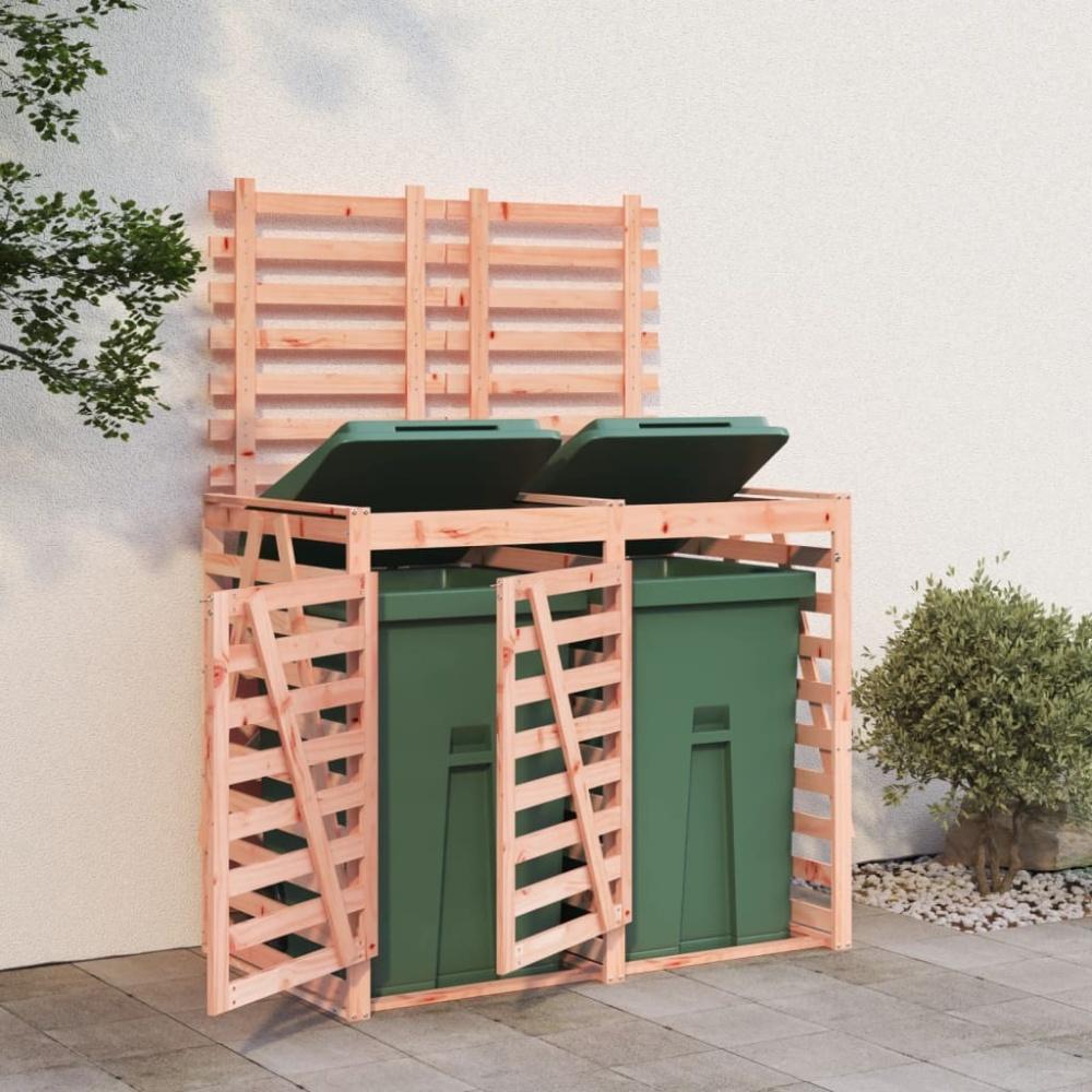 vidaXL Mülltonnenbox für 2 Tonnen Massivholz Douglasie Bild 1