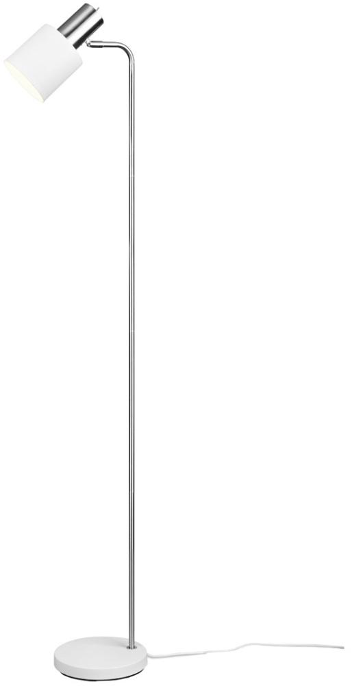 Stehleuchte ADAM Chrom & Metallschirm Weiß Höhe 154cm Bild 1