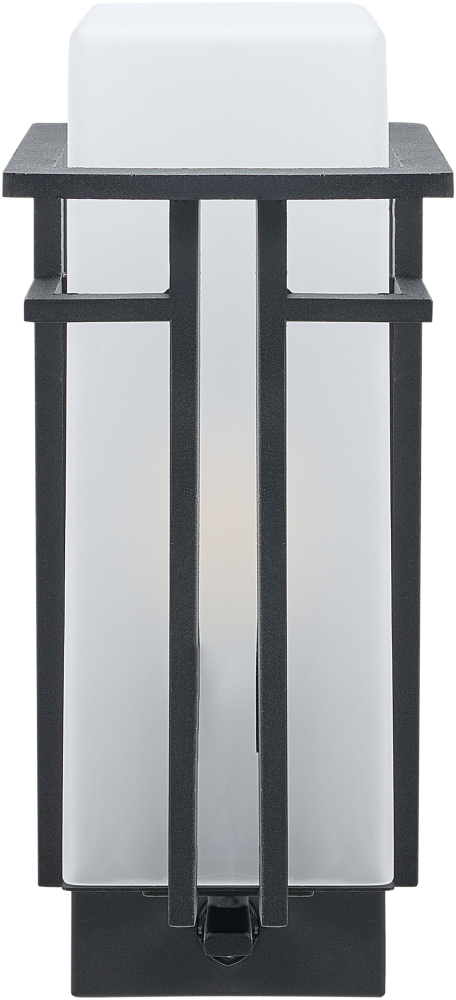 Außenwandleuchte Metall schwarz mit Bewegungsmelder 28 cm rechteckig COWIE Bild 1