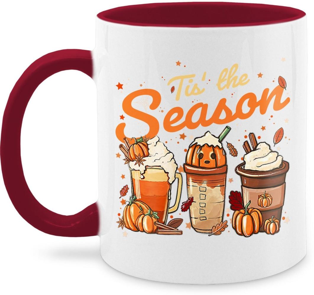 Shirtracer Tasse Pumpkin Kürbis Tis' the Season Herbst, Keramik, Halloween Tassen Bild 1