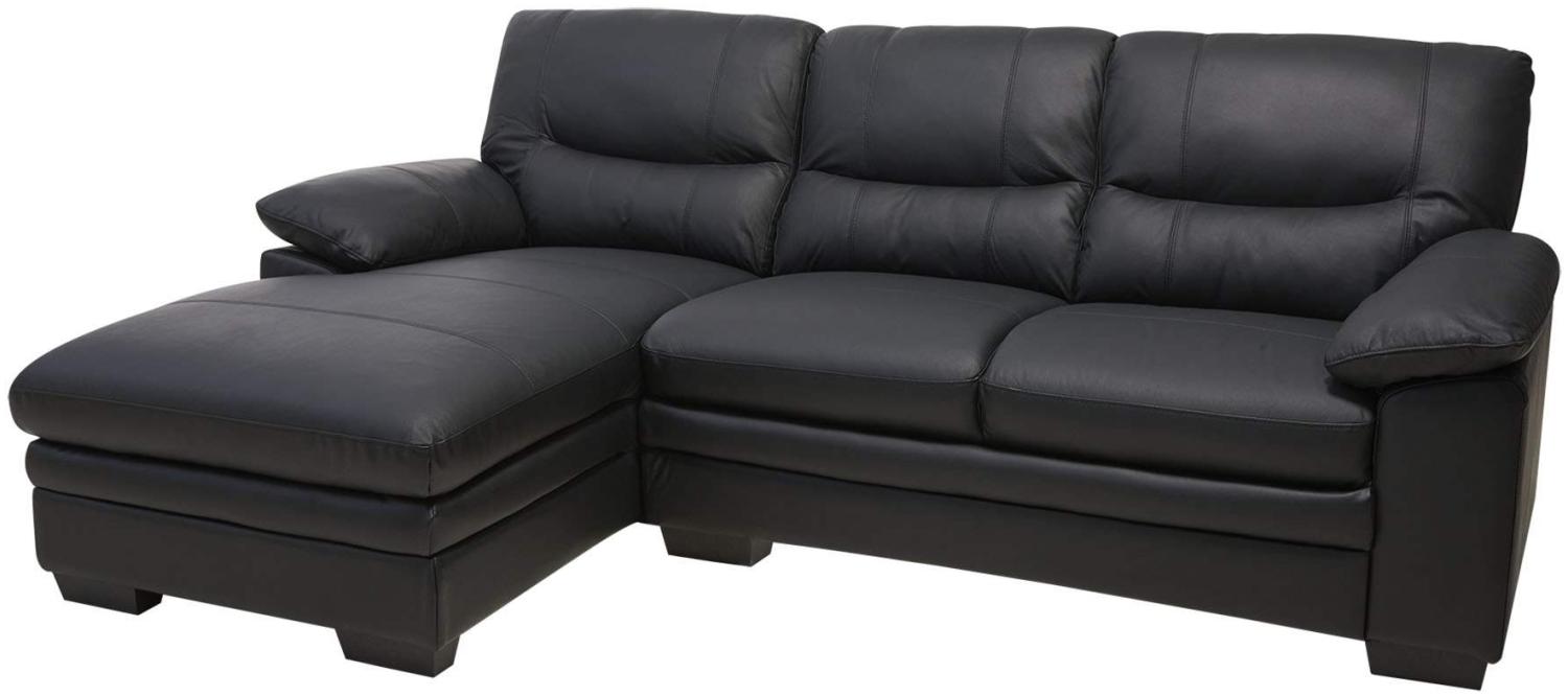 PKLine Sofa MOSH in schwarz Couch Couchgarnitur Wohnlandschaft Ledercouch Bild 1
