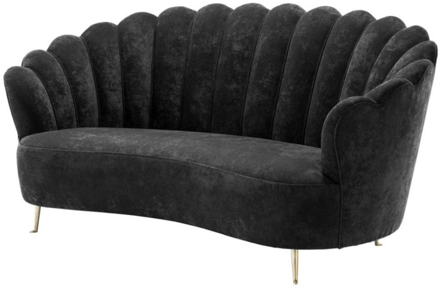 Casa Padrino Luxus Designer Sofa Schwarz - Limited Edition Bild 1