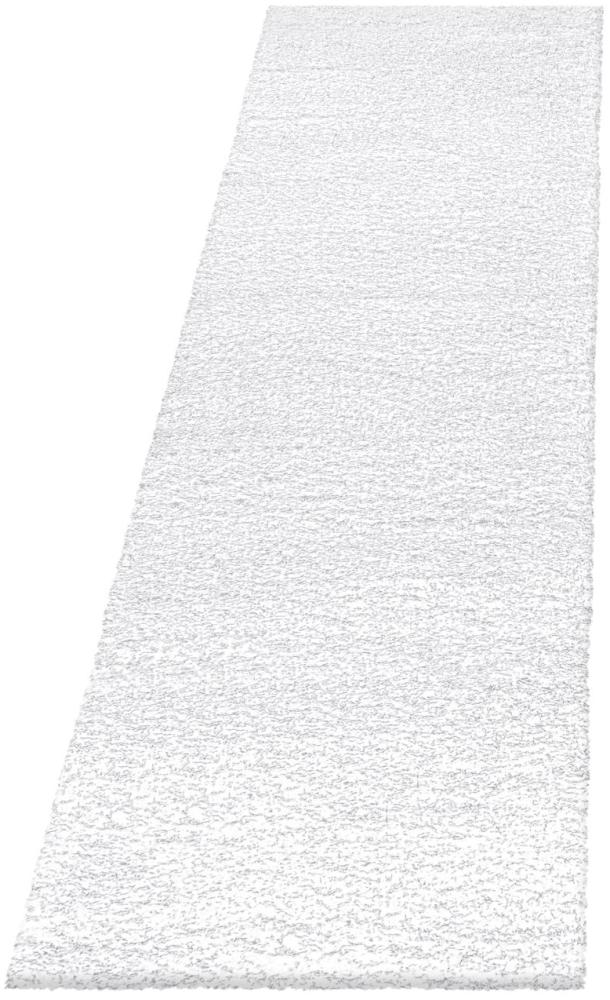 Hochflor Teppich Francesca Läufer - 80x250 cm - Weiß Bild 1