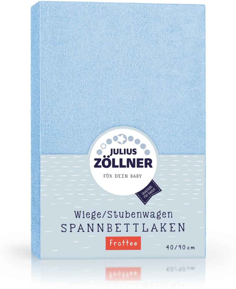 Julius Zöllner Spannbettlaken Frottee hellblau,60x120/70x140cm Bild 1