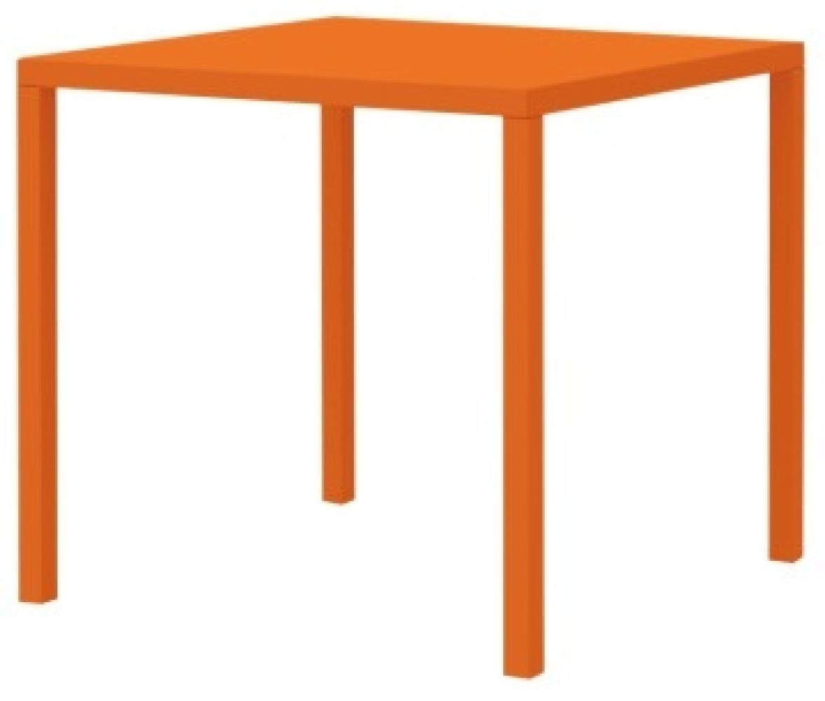 Quadratischer Gartentisch Quatris 90x90x75 cm orange Bild 1