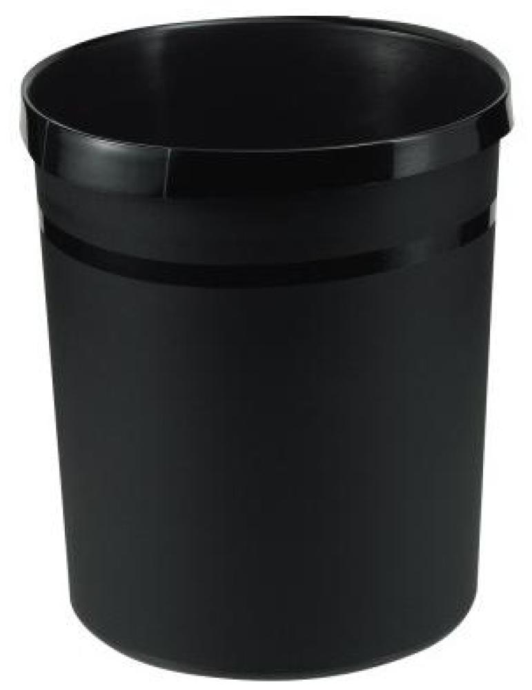 Papierkorb GRIP KARMA - 18 Liter, rund, 100% Recyclingmaterial, öko-schwarz Bild 1