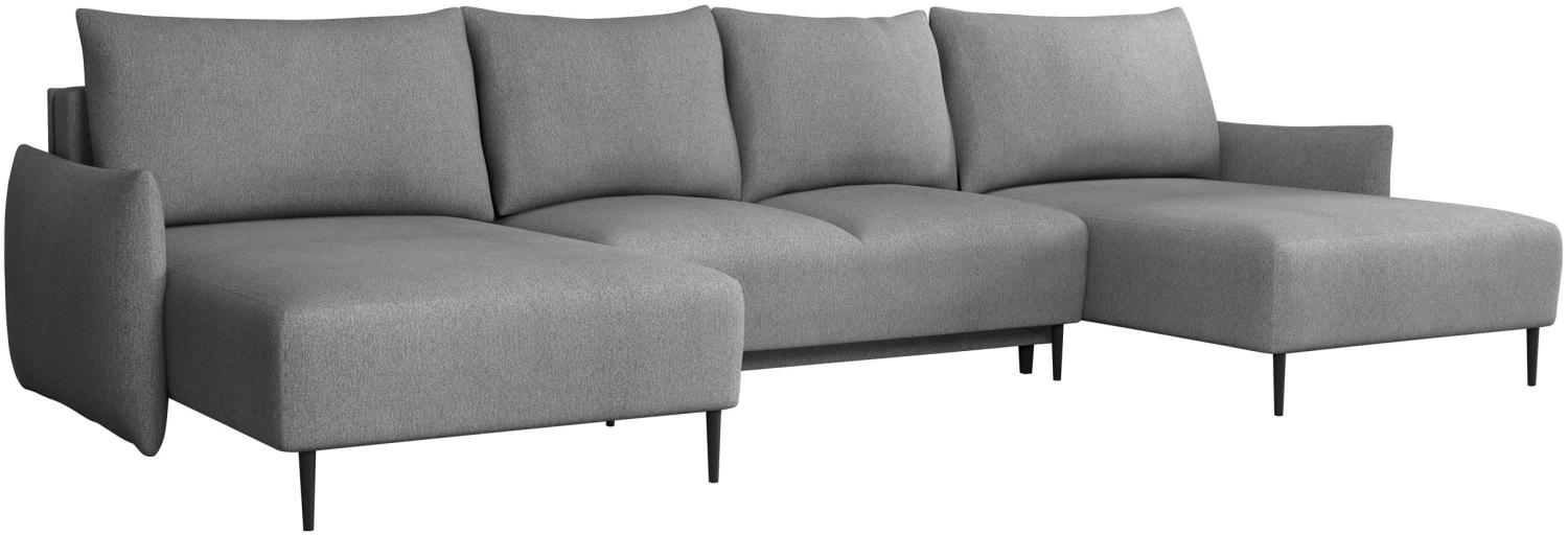 Ecksofa mit Schlaffunktion und Bettkasten Snolik U, schmale Armlehne (Farbe: Velo 633) Bild 1