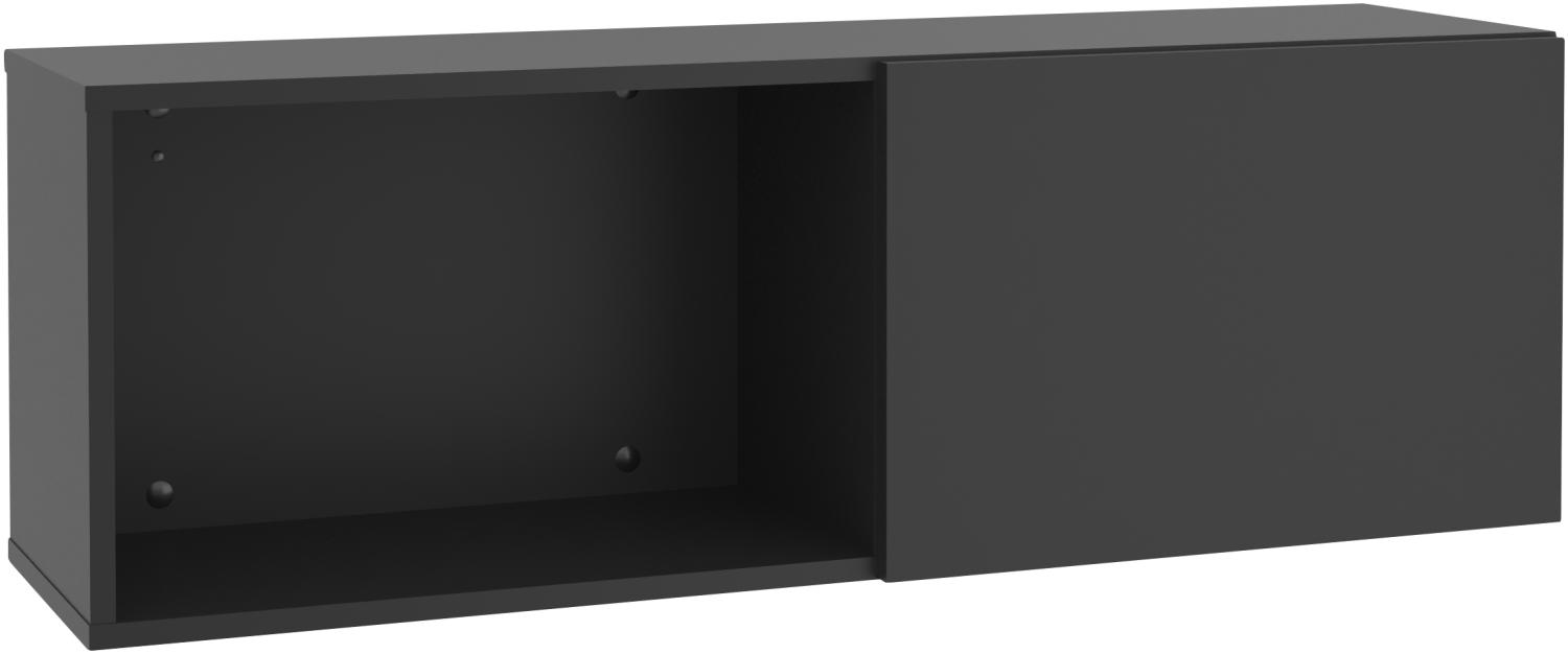 FMD Möbel - DARK 8 - Wandgarderobe - melaminharzbeschichtete Spanplatte - schwarz - 99,1 x 33 x 27,2cm Bild 1