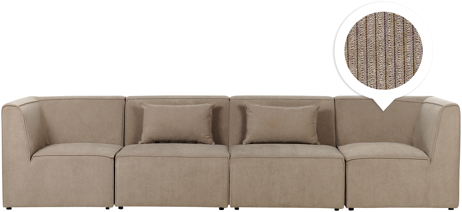 4-Sitzer Sofa Cord taupe LEMVIG Bild 1