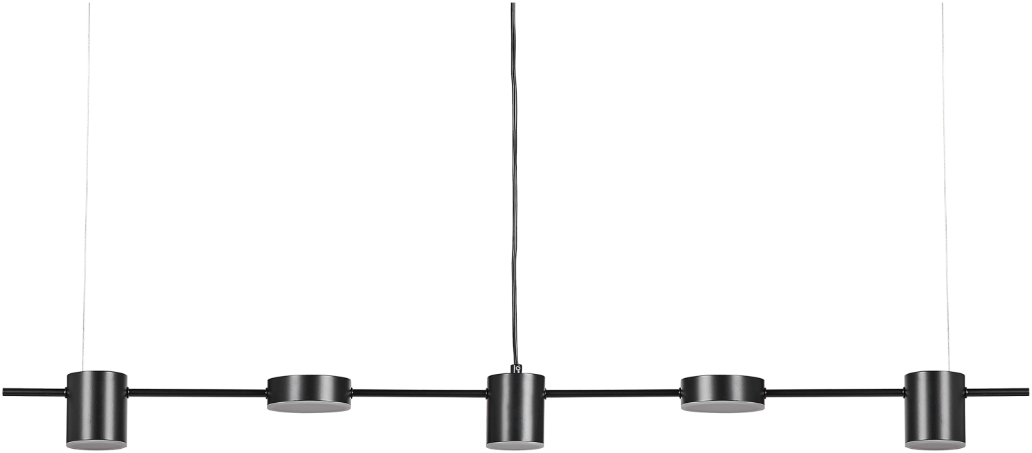 'Sestra' Hängelampe LED Schwarz Metall 120 cm 5-flammig Pendelleuchte für Esszimmer für Schlafzimmer für Wohnzimmer Bild 1