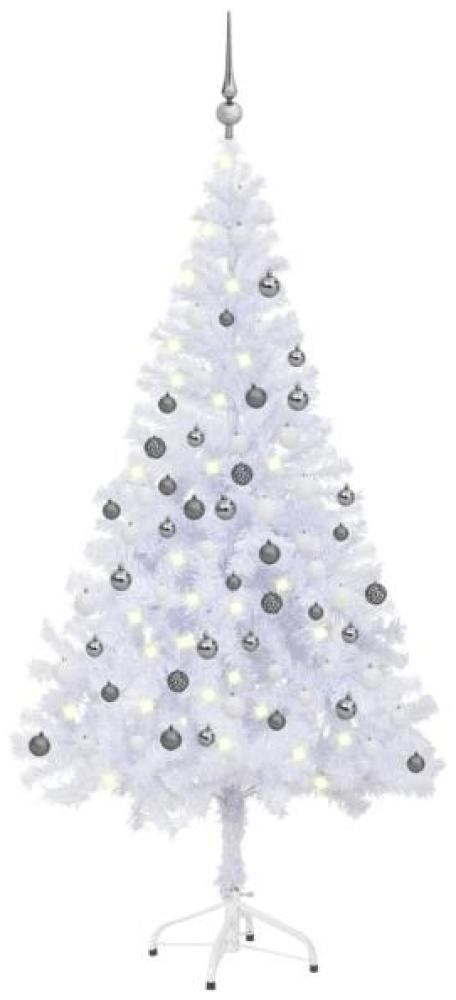 vidaXL Künstlicher Weihnachtsbaum mit LEDs & Kugeln 180 cm 620 Zweige, Mit Beleuchtung [3077666] Bild 1
