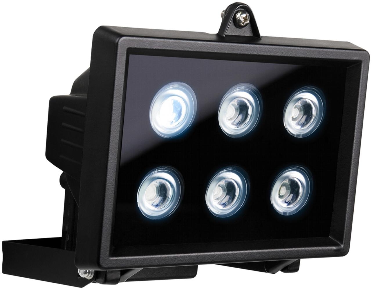 LED-Scheinwerfer mit 6x1W, kaltweiß, IP44, schwarz Bild 1