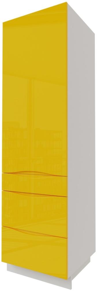 Küchenvorratsschrank NAPOLI 60x207cm Teilauszug grifflos lackiert Farbe wählbar NA-D14/DP/3M Bild 1