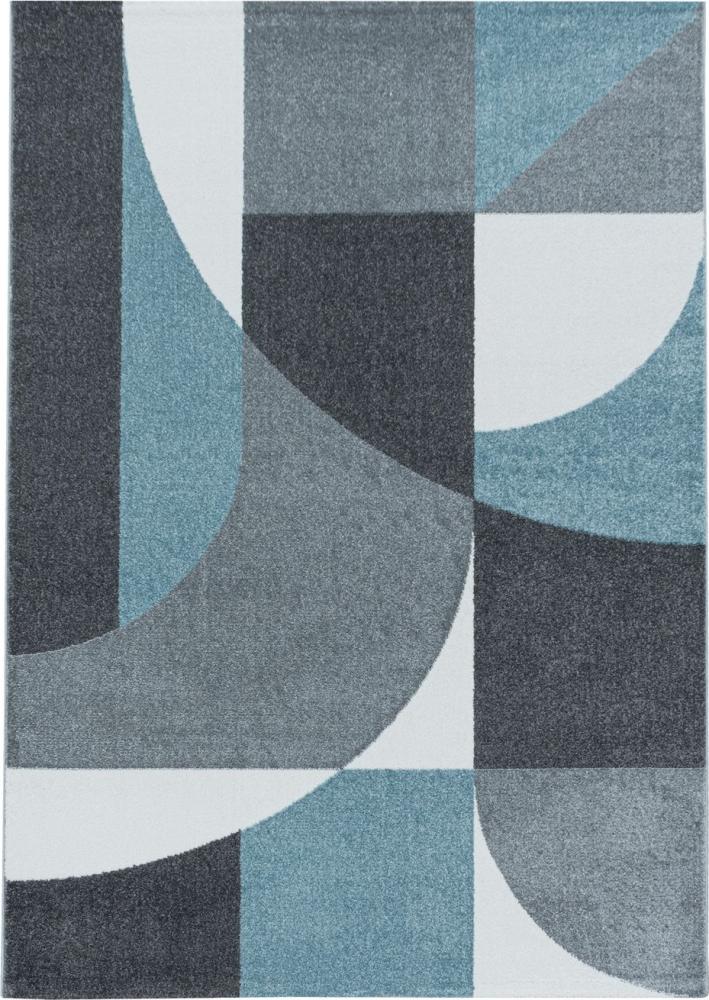 Kurzflor Teppich Elisa Läufer - 80x250 cm - Blau Bild 1