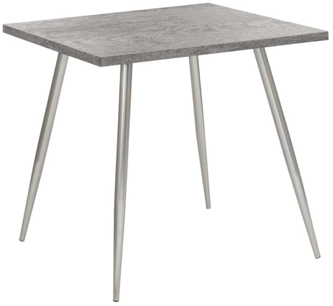 Küchentisch - 4-Fuß-Gestell Chrom / Tischplatte Loft Bild 1