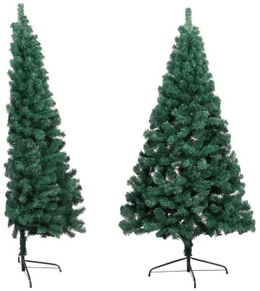 vidaXL Künstlicher Halber Weihnachtsbaum mit Ständer Grün 210 cm PVC Bild 1