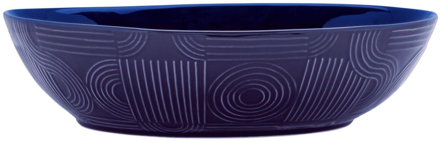 Maxwell & Williams DR0454 Schale 32 x 27 cm ARC oval, Indigoblau, Premium-Keramik, in Geschenkbox Bild 1