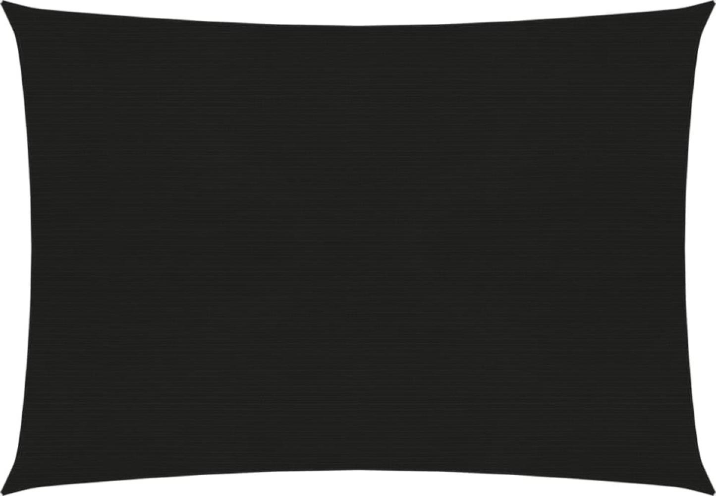 Sonnensegel 160 g/m² Schwarz 2,5x4 m HDPE Bild 1