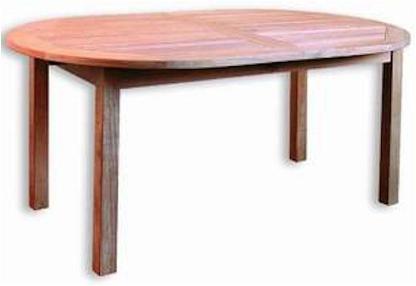Inko Teakholz-Auszugstisch Bangkok oval 200/260x110x75 cm Tisch ausziehbar Holztisch Bild 1