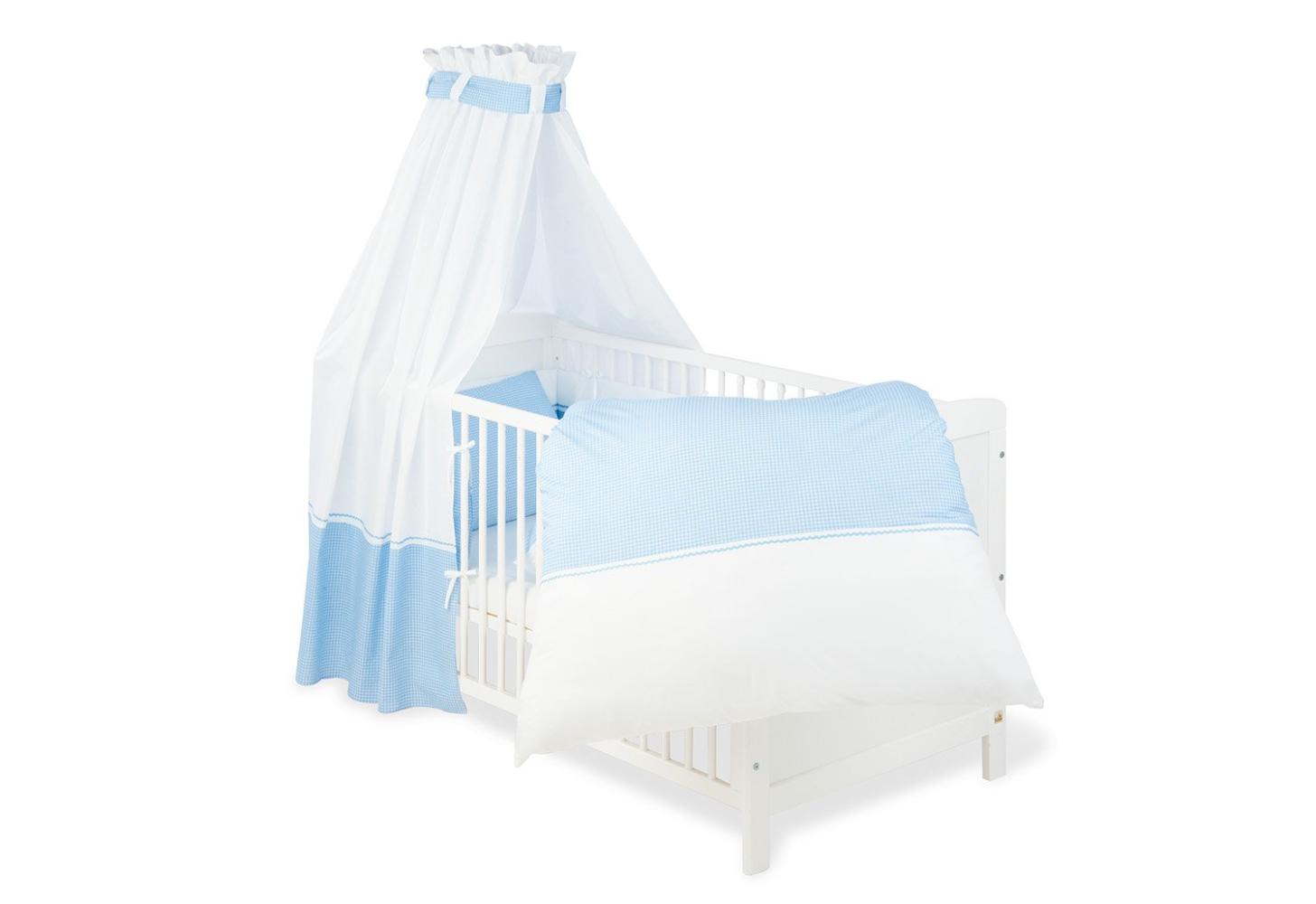 Pinolino Textile Ausstattung für Kinderbetten 'Vichy-Karo', blau, 4-tlg. Bild 1