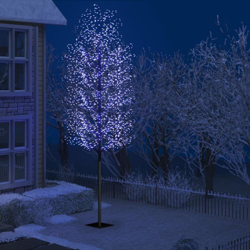 Weihnachtsbaum 2000 LEDs Blaues Licht Kirschblüten 500 cm Bild 1