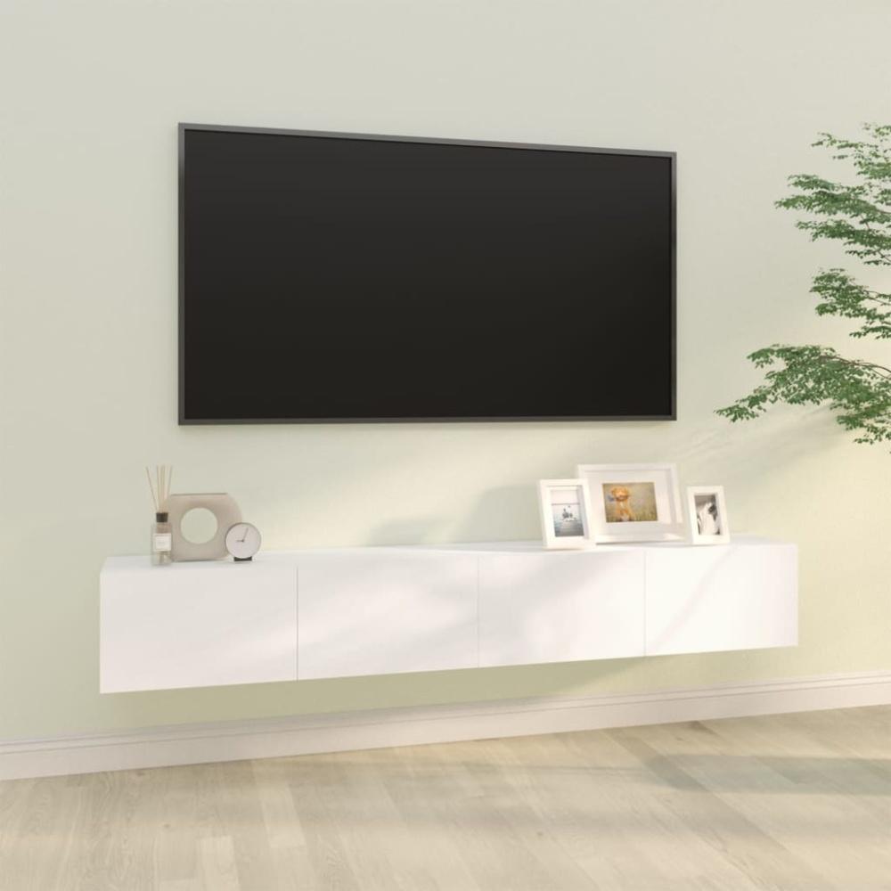 vidaXL TV-Wandschränke 2 Stk. Weiß 100x30x30 cm Holzwerkstoff Bild 1