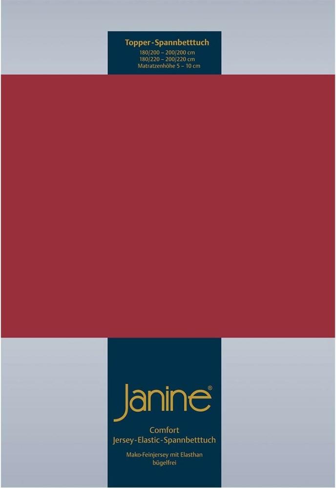 Janine Topper Comfort Jersey Spannbetttuch | 140x200 cm - 160x220 cm | granat Bild 1