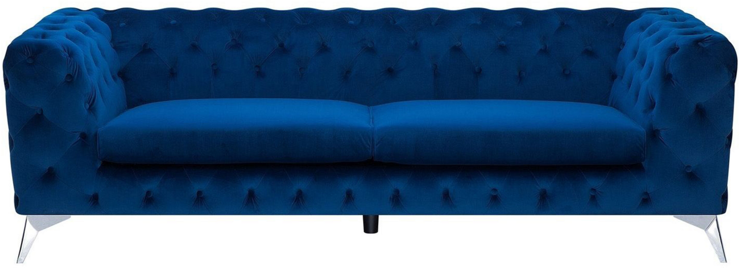 3-Sitzer Sofa Samtstoff dunkelblau SOTRA Bild 1