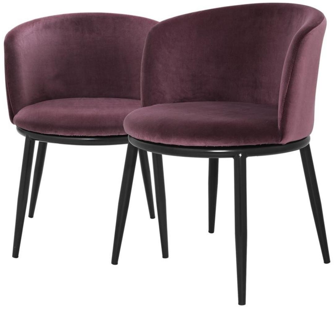 EICHHOLTZ Dining Chair Filmore Set von 2 Stk. Cameron royal purple Bild 1