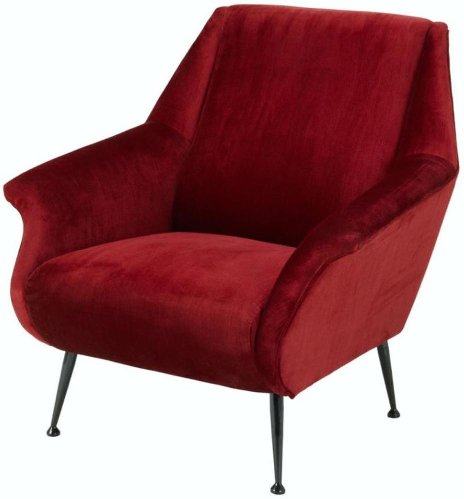 Casa Padrino Luxus Sessel Rot 88 x 80 x H. 91 cm - Designer Club Möbel Bild 1