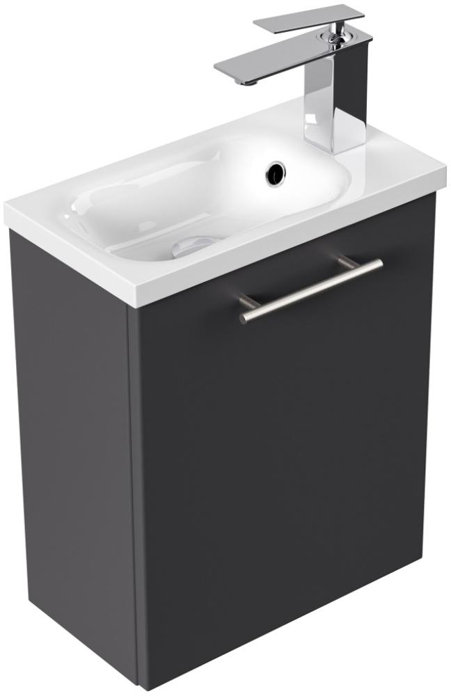 Gäste WC Badmöbel Pico Slimline 40cm SoftClose anthrazit : Anthrazit Bild 1