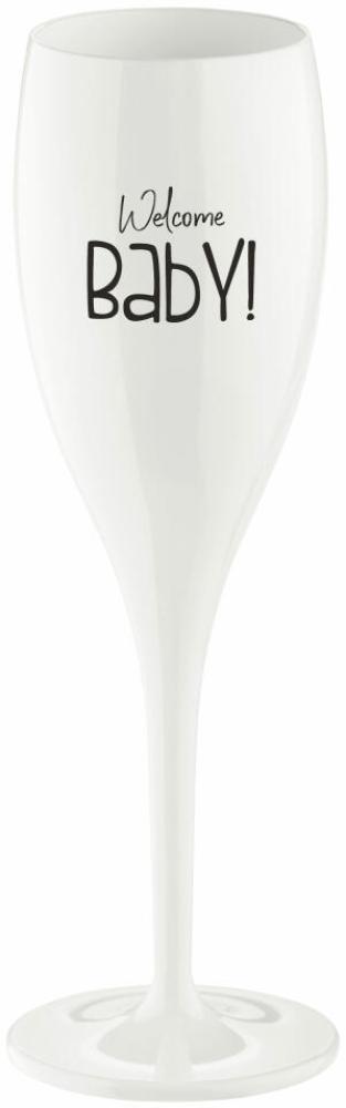Koziol Sektglas Cheers No. 1 Welcome Baby, Kunststoff, Cotton White, 100 ml, 4030525 Bild 1