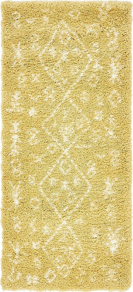Teppich "MARA Shaggy" Läufer Gelb 80x185 cm Bild 1