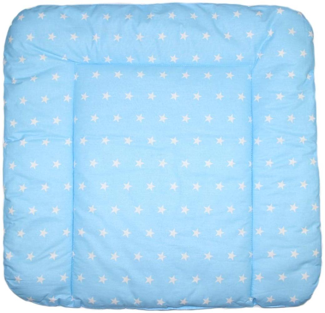 Baby Auflage Wickelauflage - Sternchen auf Blau - 70x50 cm 70x70 cm 70x85 cm Wickeltischauflage (70 x 70 cm) Bild 1