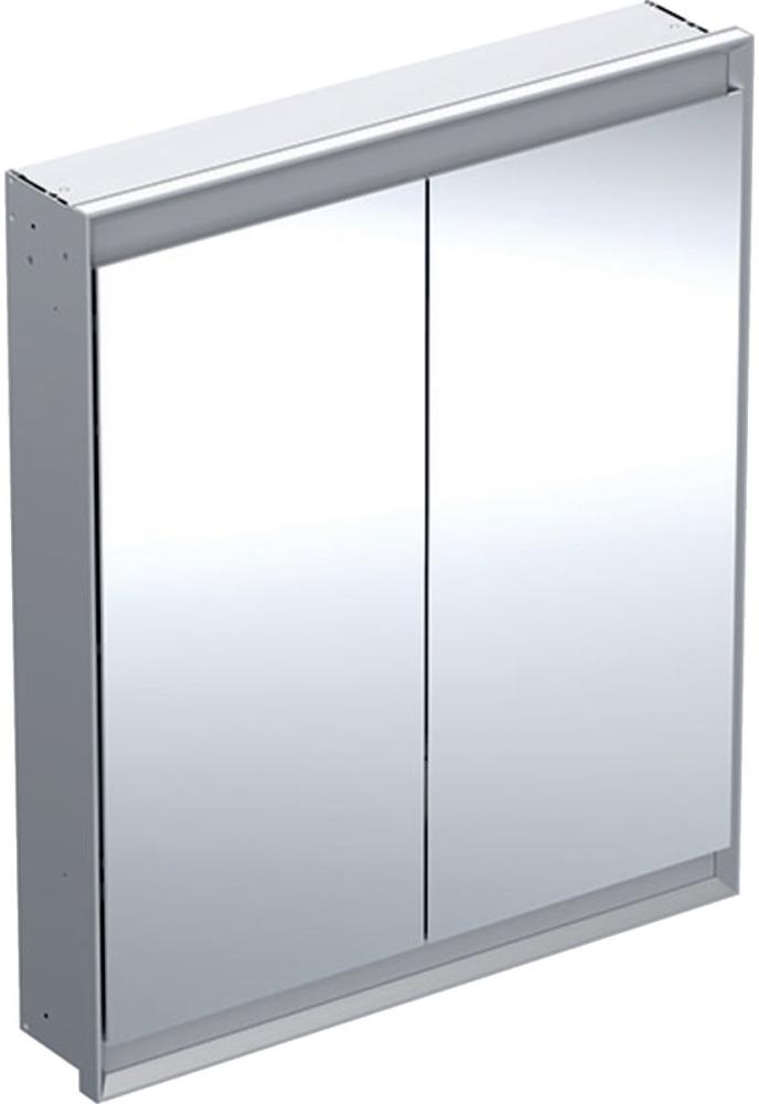 Geberit ONE Spiegelschrank mit ComfortLight, 2 Türen, Unterputzmontage, 75x90x15cm, 505. 802. 00, Farbe: Aluminium eloxiert - 505. 802. 00. 1 Bild 1