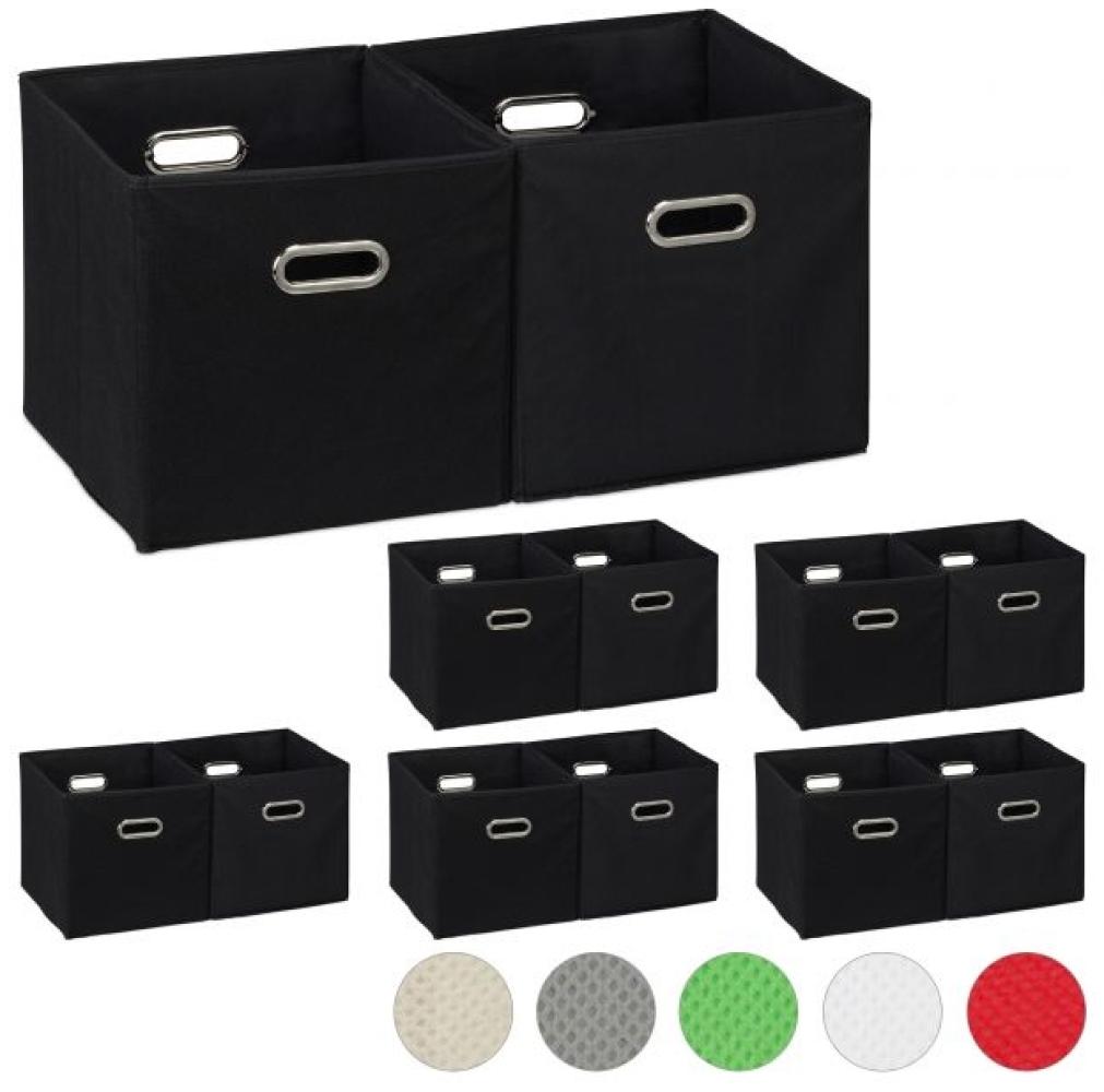 12 x Aufbewahrungsbox Stoff schwarz 10031291 Bild 1