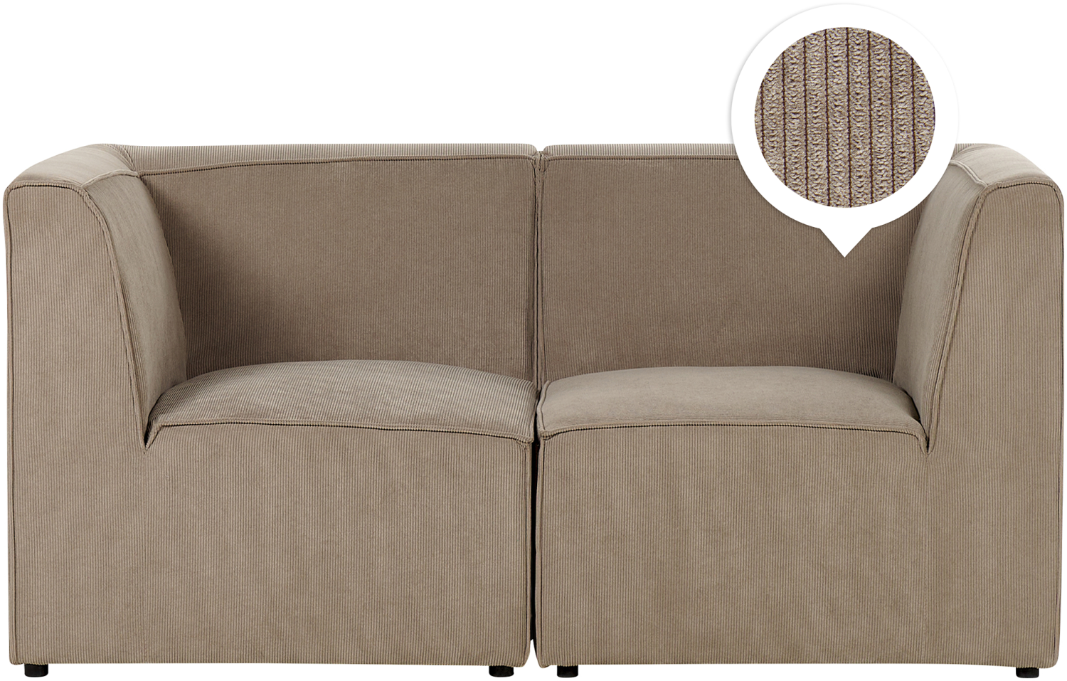 2-Sitzer Sofa Cord taupe LEMVIG Bild 1