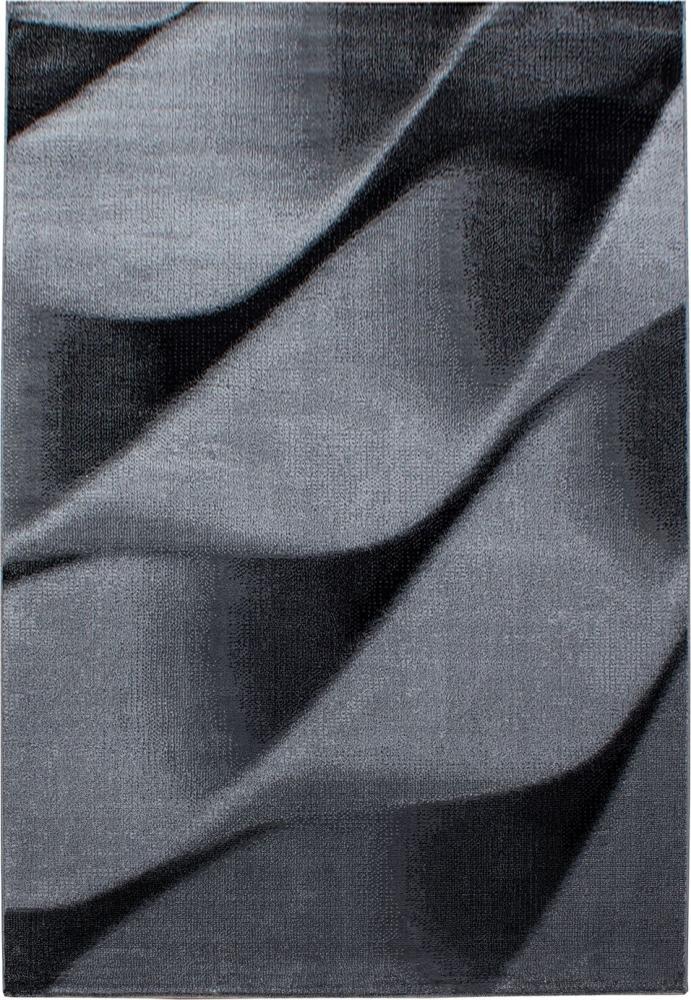 Kurzflor Teppich Paolo rechteckig - 240x340 cm - Schwarz Bild 1