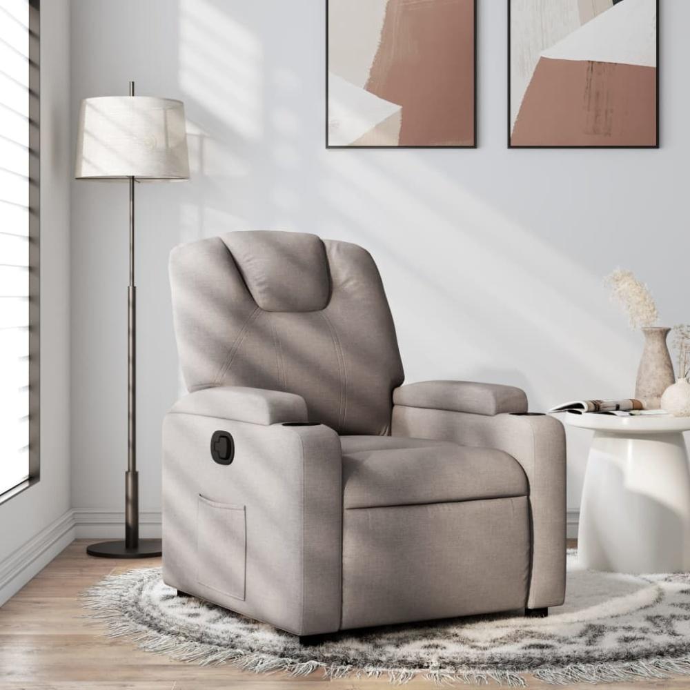 vidaXL Relaxsessel Taupe Stoff Bild 1