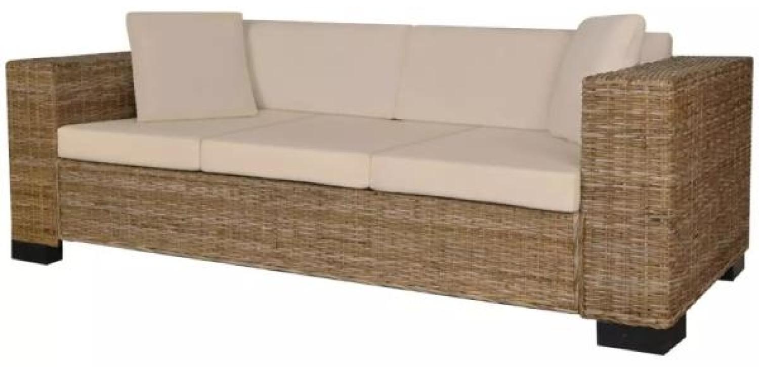 vidaXL 8-tlg. 3-Sitzer Sofa Set Echt Rattan Bild 1
