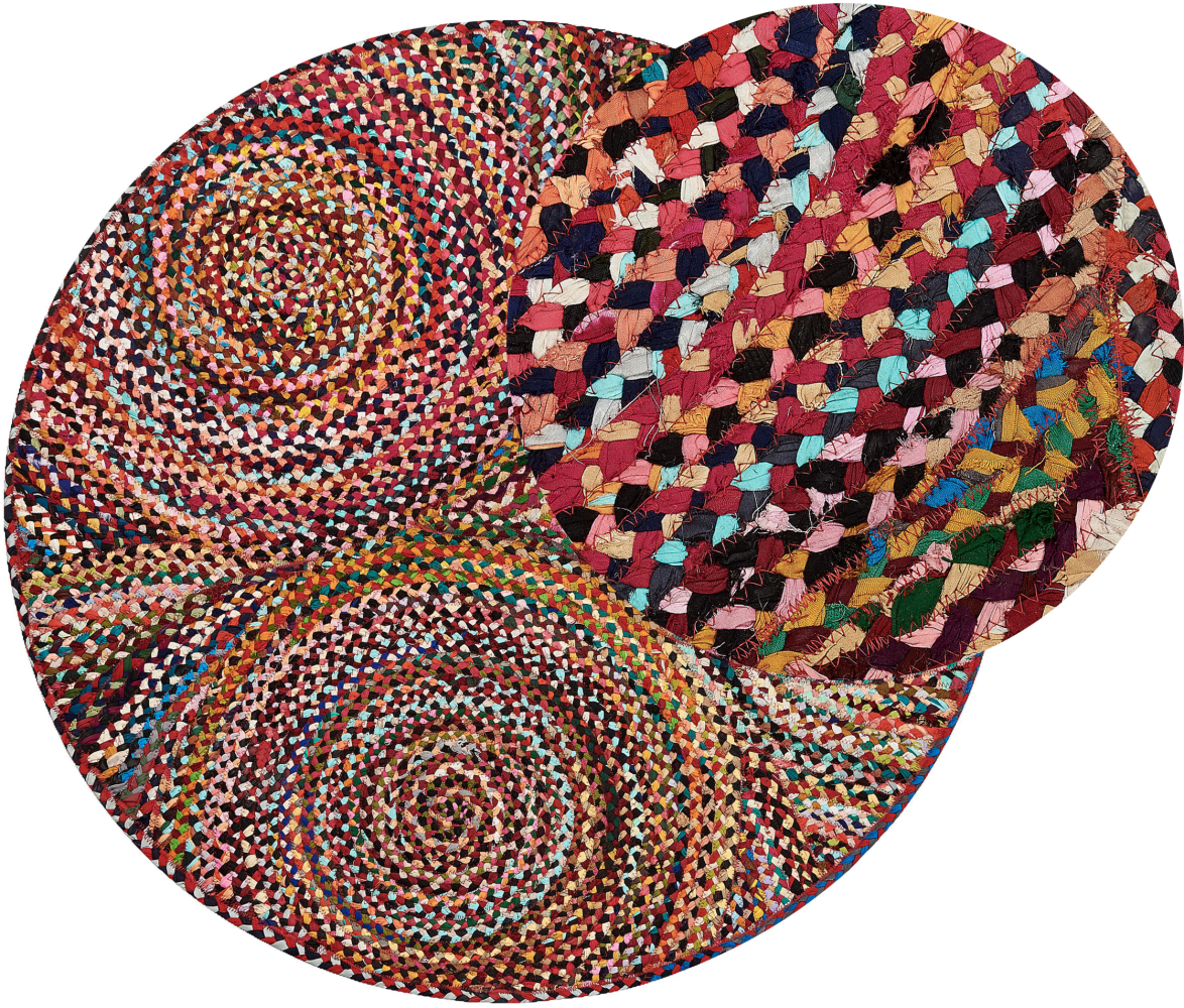 Teppich Baumwolle bunt ⌀ 140 cm LADIK Bild 1